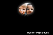 Simulated vision: tunnel vision depicting children's faces surrounded by a dark background