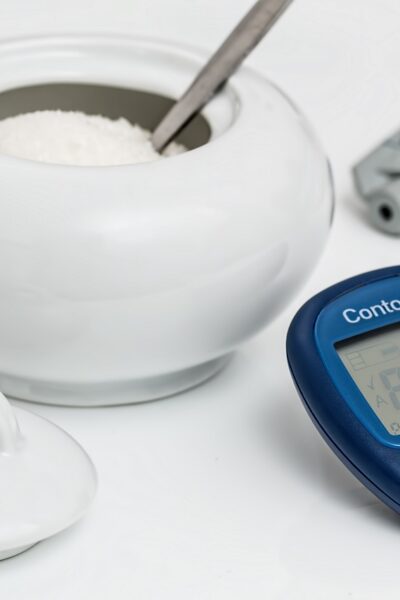 Sugar and a blood sugar monitor
